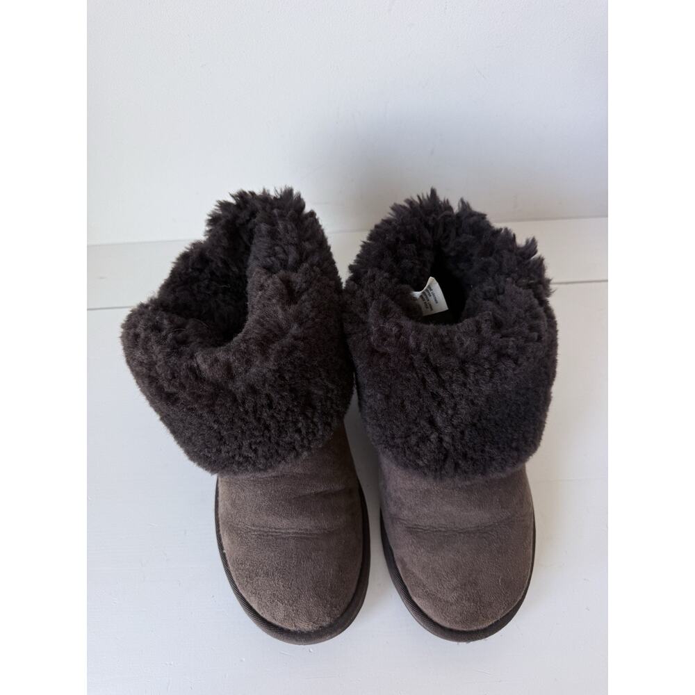 Ugg Australia Bailey Button II Ankle Sheepskin Boots Brown Women’s Size 8 - Picture 14 of 14